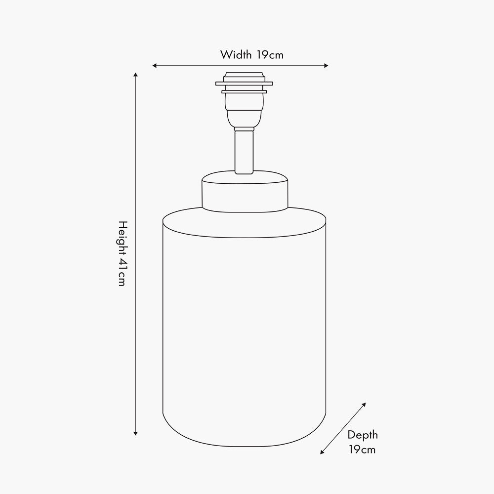 Victor Black & White Geometric Hand Painted Metal Table Lamp - Base Only